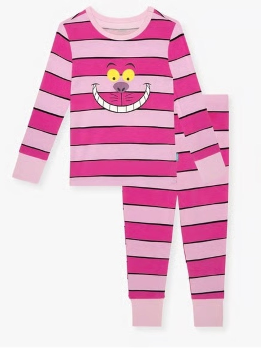 Posh Peanut Pink Striped Cheshire Cat Kids Pajama Set